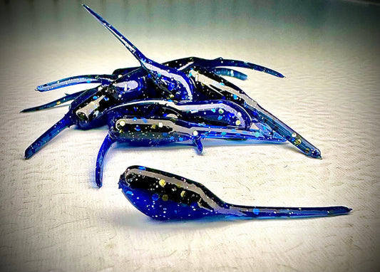 Black and Blue 1.5 inch Tickle Fry